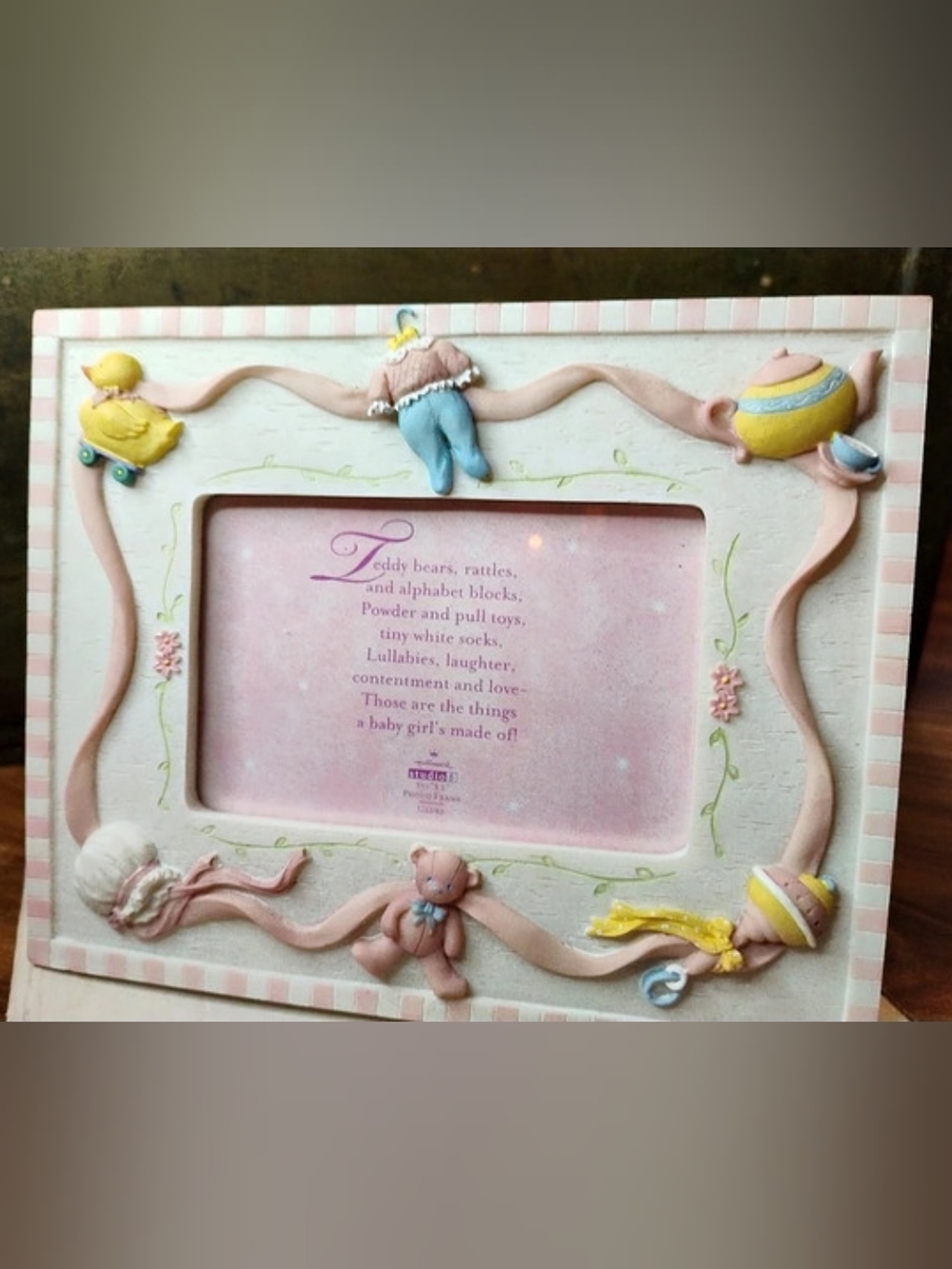 NWT Hallmark Studio B Baby Girl Pastel Photo Frame